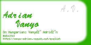 adrian vanyo business card